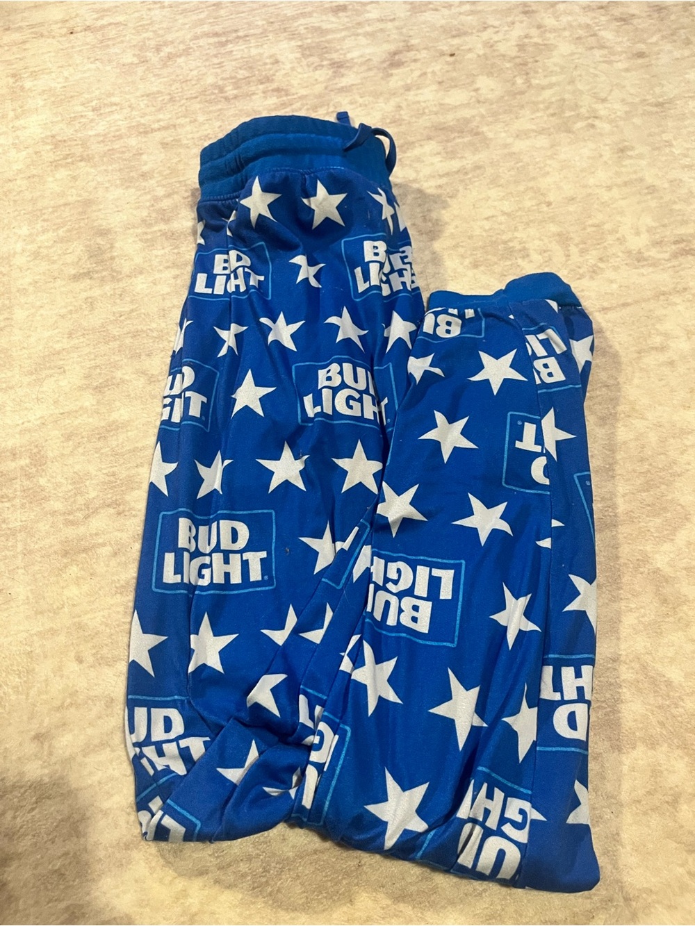 Bud Light Men's Blue Star Logo Jogger Sweatpants